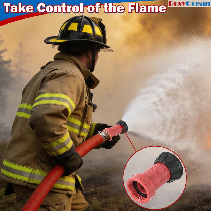 RosyOcean Fire Hose Nozzle 1-1/2 Inch NST/NH Thermoplastic Fire Equipment Industial Heavey Duty Spray Jet Fog Nozzle - Image 3